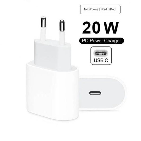 Iphone Usb-c Pd 20w Power Adapter Charger 2 Pin (eu Pin)