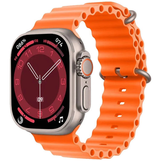 2.2 INCH X8 ULTRA MAX WITH COMPASS SMART WATCH SERIES 8 NFC ALWAYS-ON DISPLAY & WIRELESS CHARGING WITH WEARFIT PRO APP ORANGE