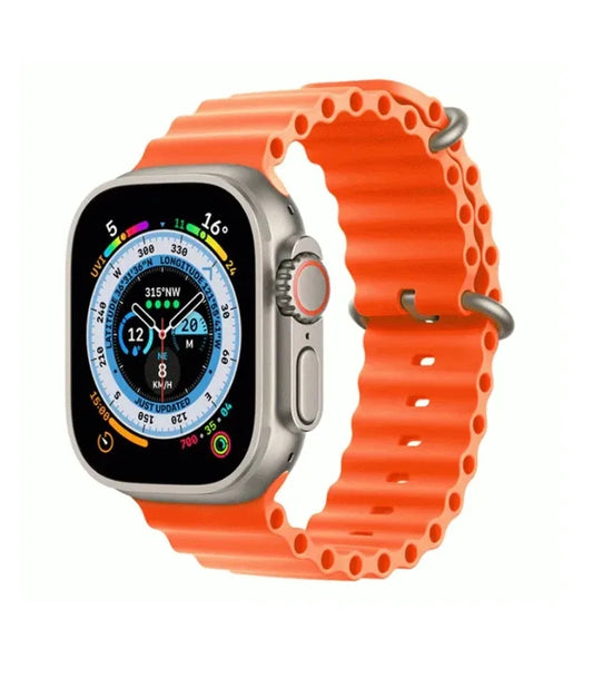 9+1 Z60 ULTRA-2 BIG IPS DISPLAY 49MM 8 STRAP+SCREEN PROTECTOR BT CALLING SMARTWATCH ALWAYS ON DISPLAY WITH FITPRO APP SILVER