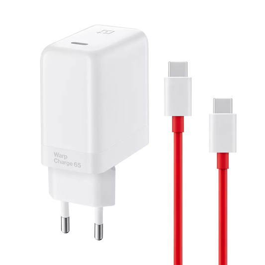 65w Original Oneplus Super Fast Warp Charge (eu Pin) With Usb Type C To Type C Cable