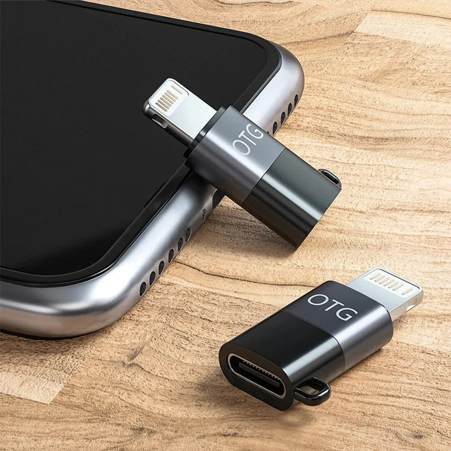 Usb-C To Lightning Otg Audio Adapter For Mic & Phone