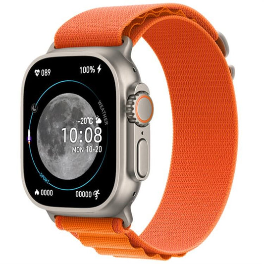 JS9 ULTRA MAX 2.12 Inch Amoled Screen Smart Watch Ultra 49mm Men Series 8 Nfc Wireless Charging Sports Watch WITH Wearfifit Pro APP (Orange)