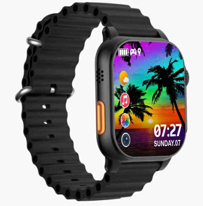 V200 NEW FASHION ULTRA 2.2 LARGE SCREEN IP68 WATERPROOF SPORT SMART WATCH WITH WearFit pro APP BLACK
