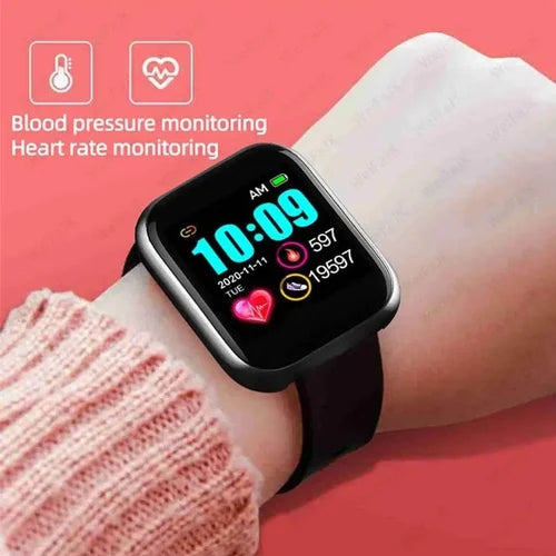 D20 ULTRA FITNESS BRACELET BLOOD PRESSURE BLUETOOTH HEART RATE MONITOR WITH FITPRO APP (BLACK)