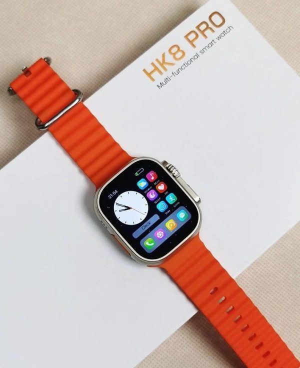 HK8 Pro MAX 2.12 inch AMOLED Screen Smart Watch Ultra 49mm Men Series 8 NFC Wireless Charging Sports Watch WITH Wear Fit Pro APP (Orange)