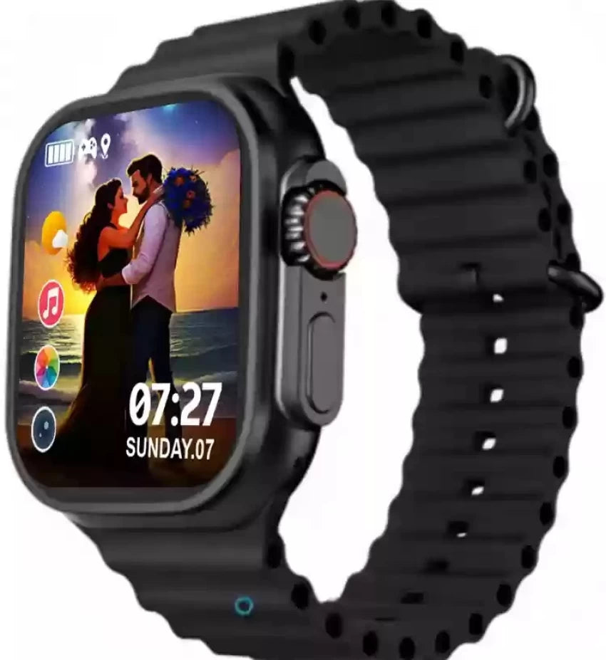V200 NEW FASHION ULTRA 2.2 LARGE SCREEN IP68 WATERPROOF SPORT SMART WATCH WITH WearFit pro APP BLACK