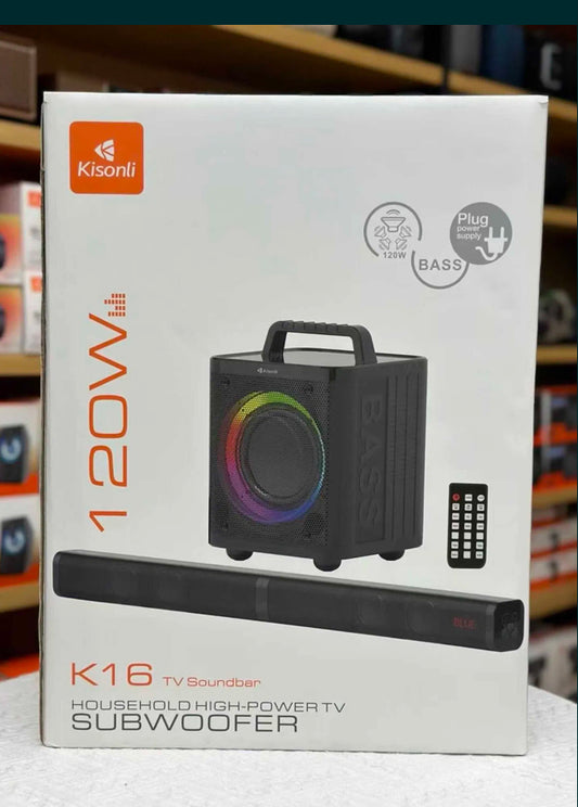 Kisonli Bluetooth Tv Soundbar Subwoofer K16