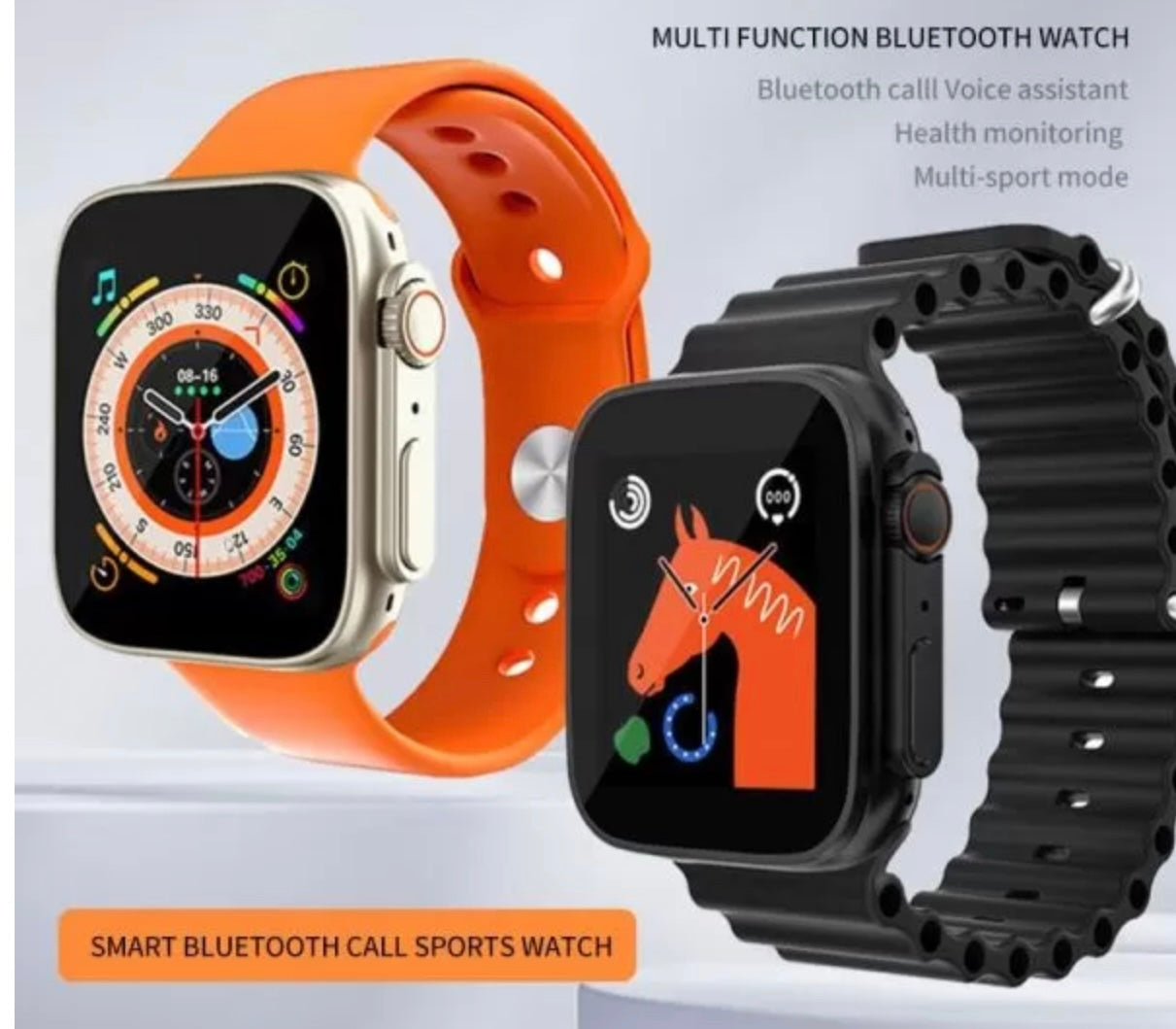Ts8 Ultra Series 8 Men Women Bluetooth Call Heart Rate Sport Smartwatch With Fitpro App Orange