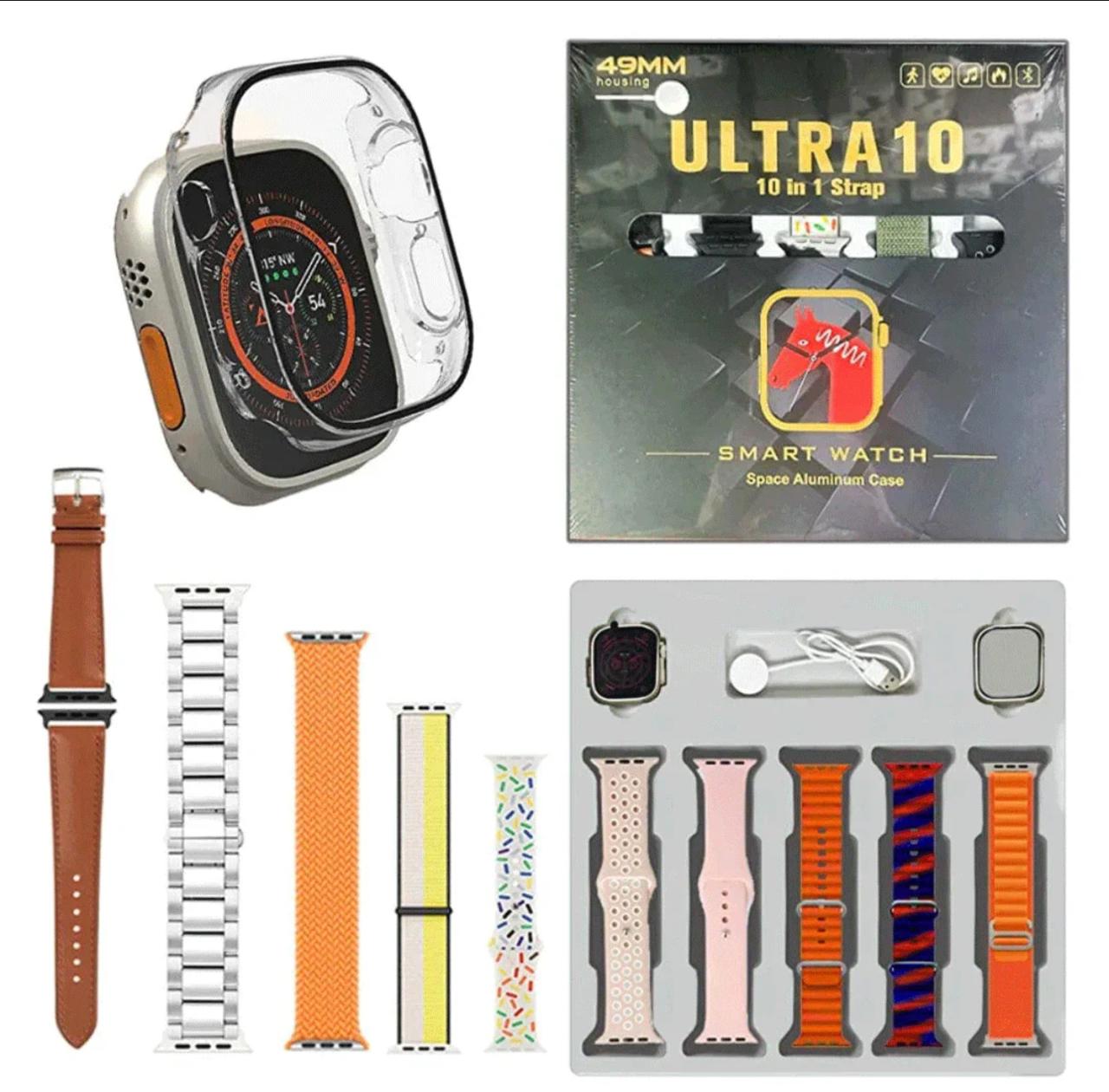 Ultra 10 in 1 strap smart watch (space aluminum case)