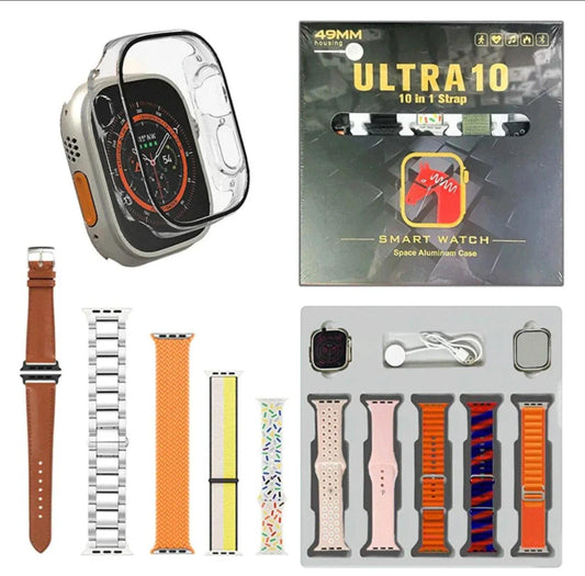 Ultra 10 in 1 strap smart watch (space aluminum case)