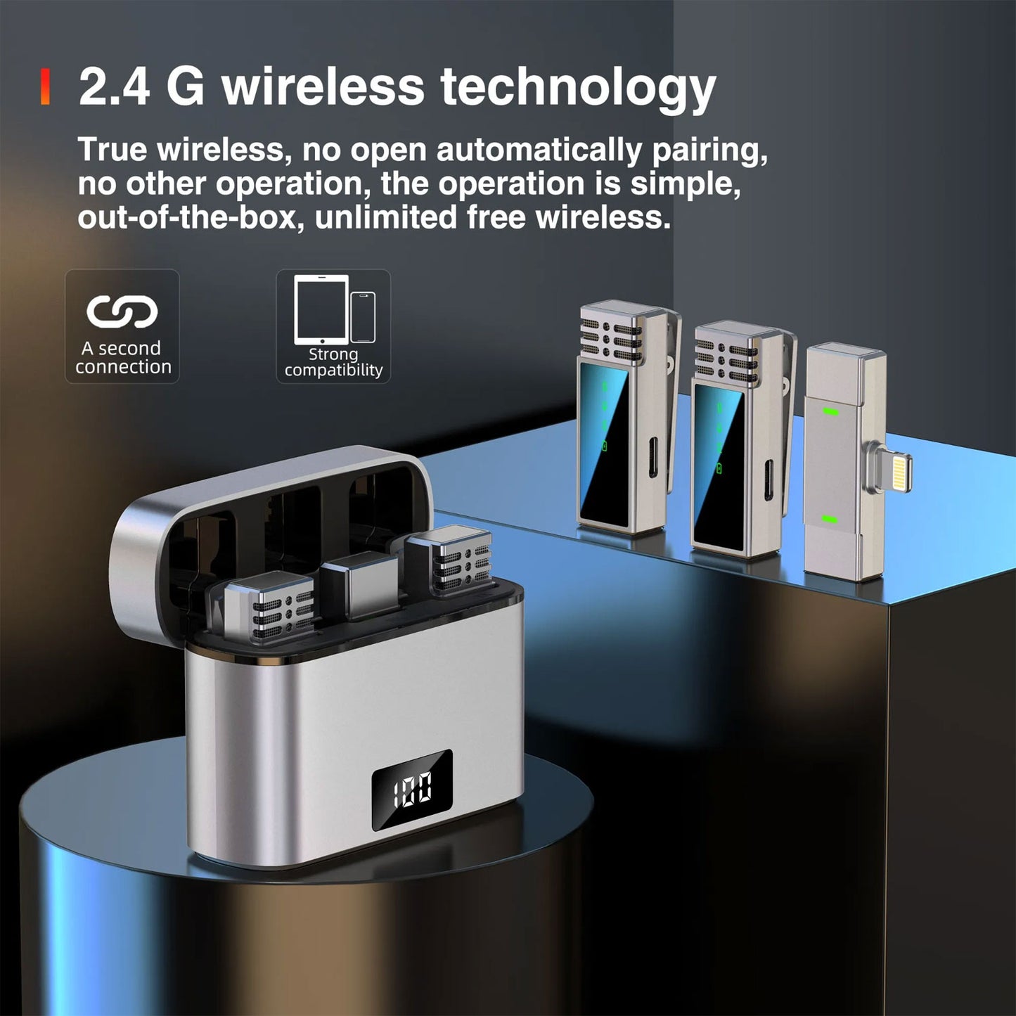 JMARY MW-15 2.4G WIRELESS MICROPHONE FOR MOBILE (LIGHTNING