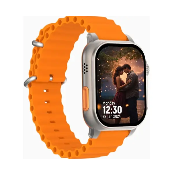 T10 ULTRA 2 SMART WATCHES 2.19 INCH 49MM STRAPS BT CALL WITH HIWATCHPRO APP (ORANGE