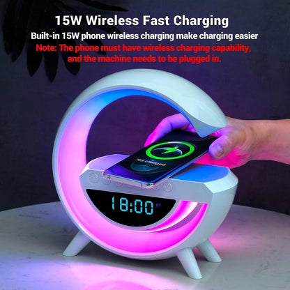 BT3401 LED WIRELESS PHONE CHARGER BLUETOOTH SPEAKER