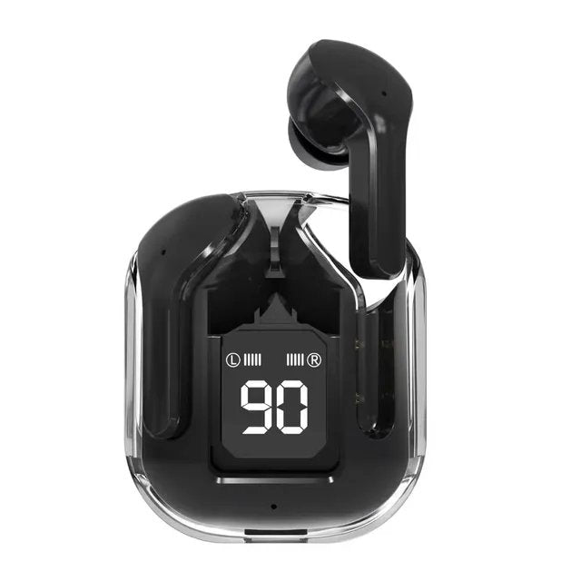 AIR 31 TWS ORIGINAL WITH BIG PACKING TRANSPARENT EARBUDS BLUETOOTH 5.3V Black (Original)