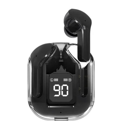 AIR 31 TWS ORIGINAL WITH BIG PACKING TRANSPARENT EARBUDS BLUETOOTH 5.3V Black (Original)