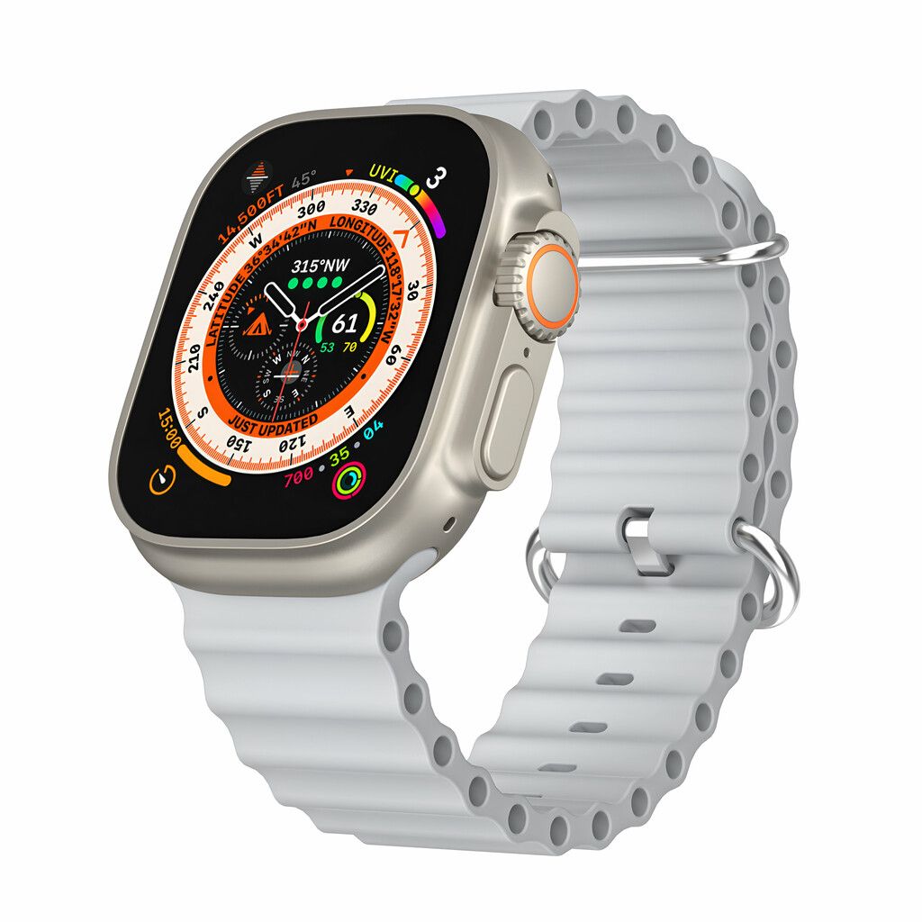 V200 NEW FASHION ULTRA 2.2 LARGE SCREEN IP68 WATERPROOF SPORT SMART WATCH WITH WearFit pro APP GREY