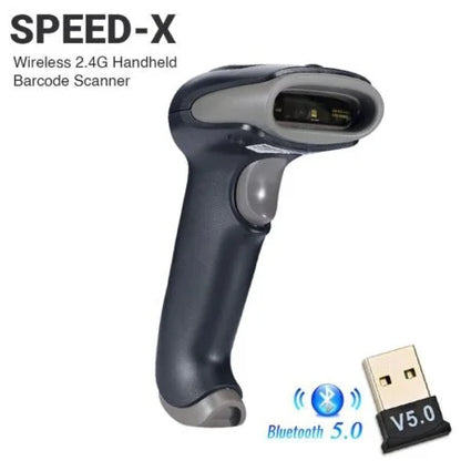 SPEED-X 8700 2D WIRELESS 2.4GHZ BARCODE SCANNER WITH STAND AND RECEIVER