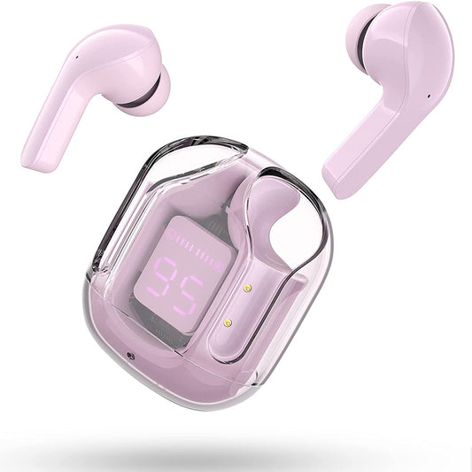 AIR 31 TWS ORIGINAL WITH BIG PACKING TRANSPARENT EARBUDS BLUETOOTH 5.3V Pink