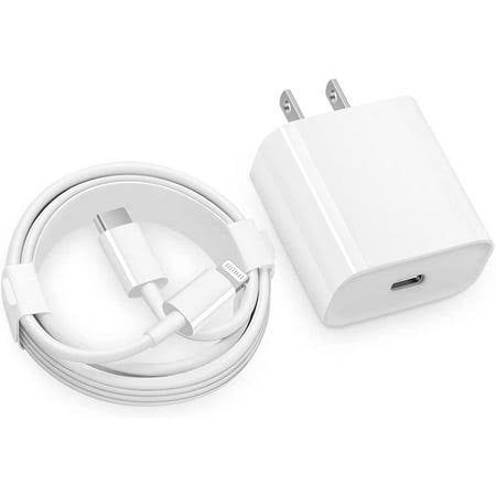 IPHONE USB-C PD 20W POWER ADAPTER CHARGER 2 PIN (USA PIN) WITH CABLE