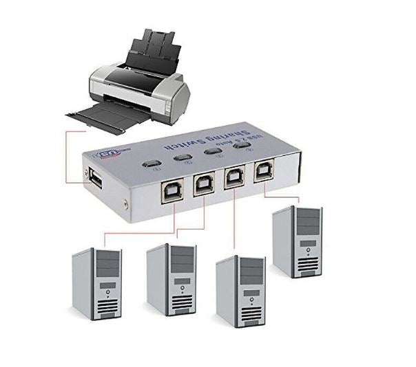 USB Printer Auto Sharing Switch 4 port