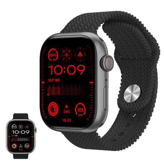 HK9 PRO MAX+ SMARTWATCH 2.02 AMOLED SCREEN SUPPORT LOCAL MUSIC TWS CONNECTION WITH Wearfit Pro APP BLACK