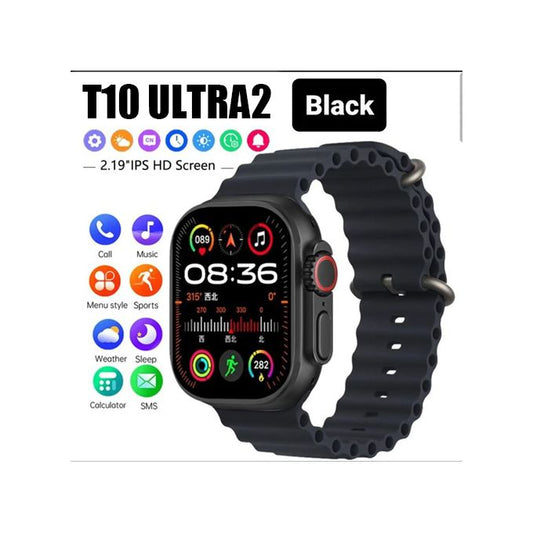 V200 NEW FASHION ULTRA 2.2 LARGE SCREEN IP68 WATERPROOF SPORT SMART WATCH WITH WearFit pro APP BLACK
