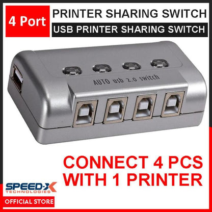 USB Printer Auto Sharing Switch 4 port