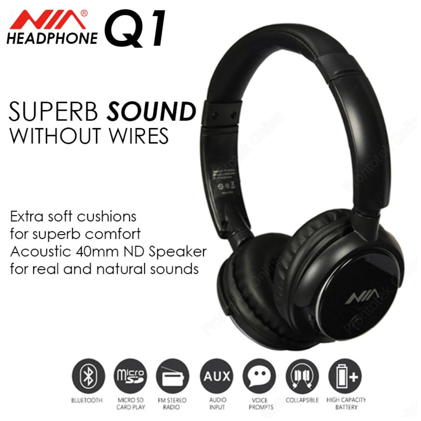 Nia Q1 bluetooth wireless headphone