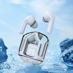 AIR 31 TWS ORIGINAL WITH BIG PACKING TRANSPARENT EARBUDS BLUETOOTH 5.3V White