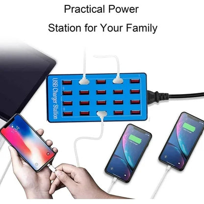 20-PORT 100W MULTIPLE USB CHARGING STATION FOR MULTI DEVICE