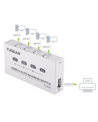 USB Printer Auto Sharing Switch 4 port