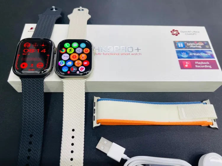 HK9 PRO+ SERIES 9 AMOLED SCREEN AI WATCH FACE SMART WATCH WITH Wearfit Pro APP White