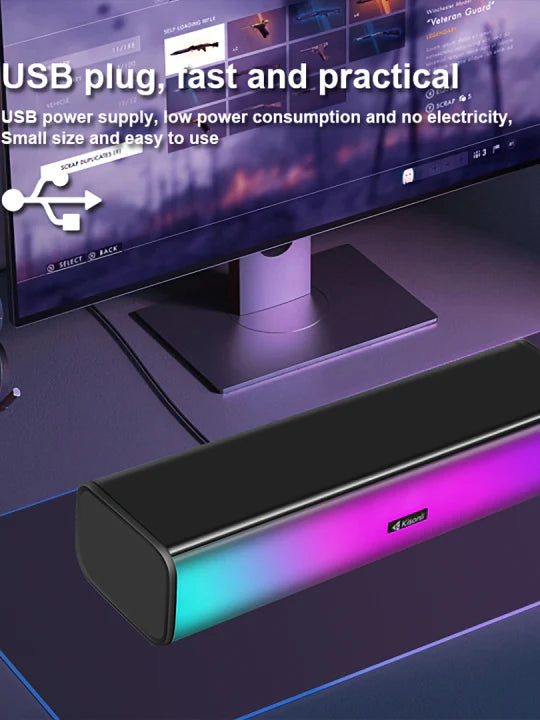 KISONLI I-630 SPEAKER PC+BT MULTIMEDIA USB PLUG RGB COLORFUL LIGHT