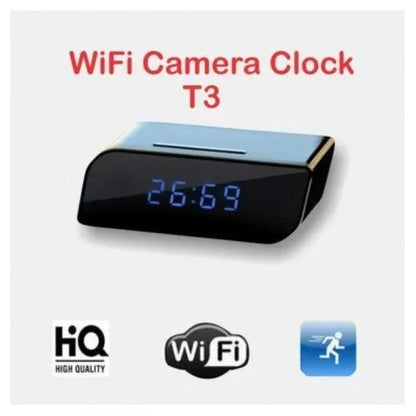 Hidden T3 WiFi Table Clock HD 1080P