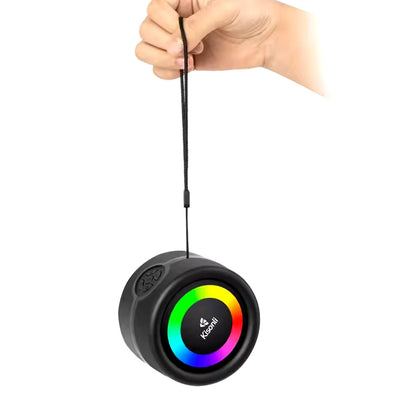 KISONLI S16 TWS DJ POWERED PORTABLE MINI FM RADIO SPEAKER WITH SOFT CORD HANDLE