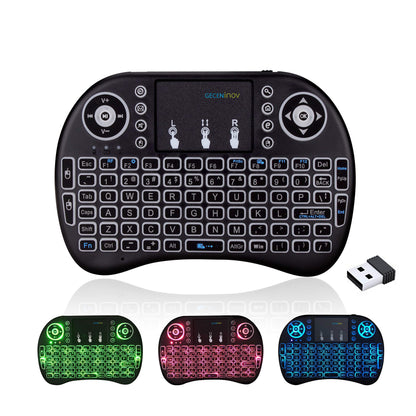 MINI TOUCH PAD RF 500 WIRELESS WITH 3 COLOUR BACKLIGHT KEYBOARD MOUSE