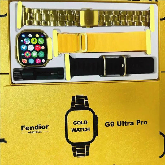 NEW G9 ULTRA PRO GOLD COLOR EDITION SERIES 9 SMART WATCH WITH QdFit Pro APP