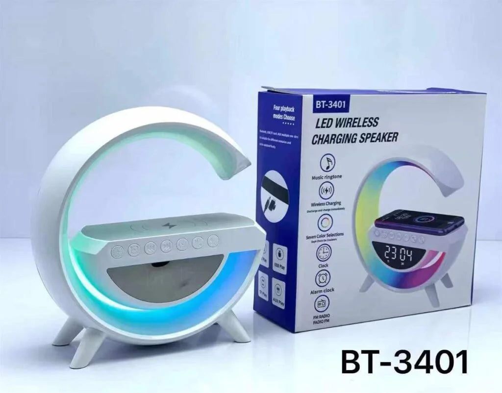 BT3401 LED WIRELESS PHONE CHARGER BLUETOOTH SPEAKER