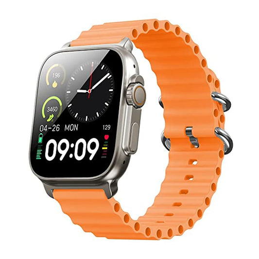 ULTRA V2 NEW FASHION 2.2 LARGE SCREEN WITH 4 STRAPS SMART WATCH WITH WearFit Pro APP ORANGE