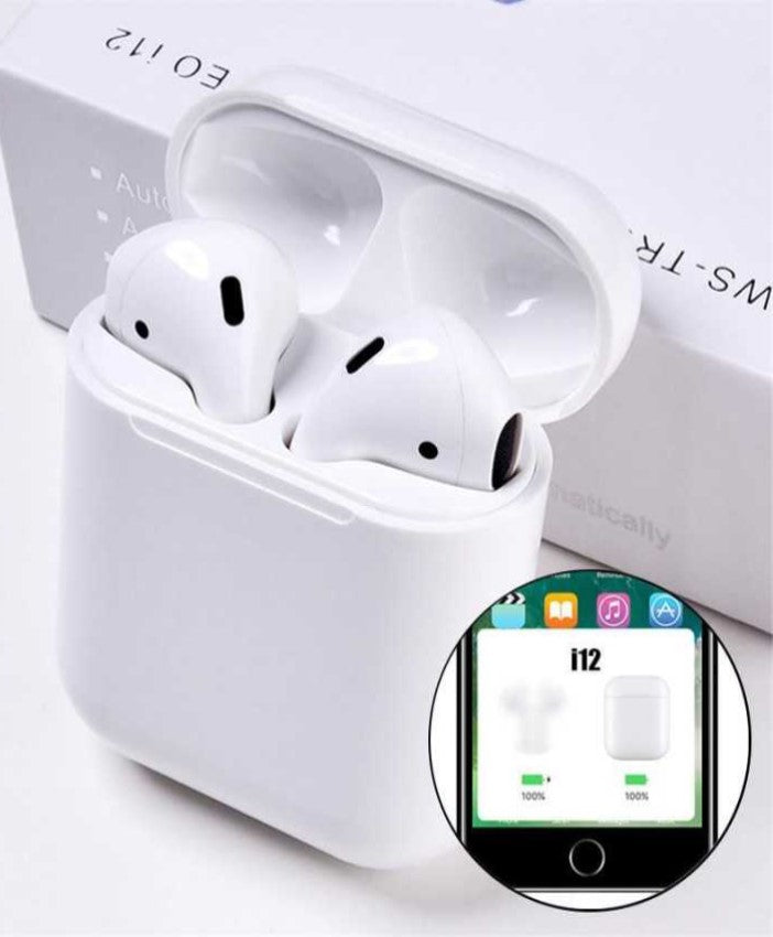 Twin I12 With Case Sensors Touch And Window Wireless Earphone V5.0