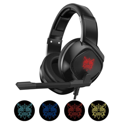 ONIKUMA K19 RGB WIRED STEREO GAMING HEADSET TRUE NOISE CANCELLATION, USB+3.5MM AUDIO PLUG FOR PS4/PC/XBOX ONE CONTROLLER/LAPTOP, BLACK