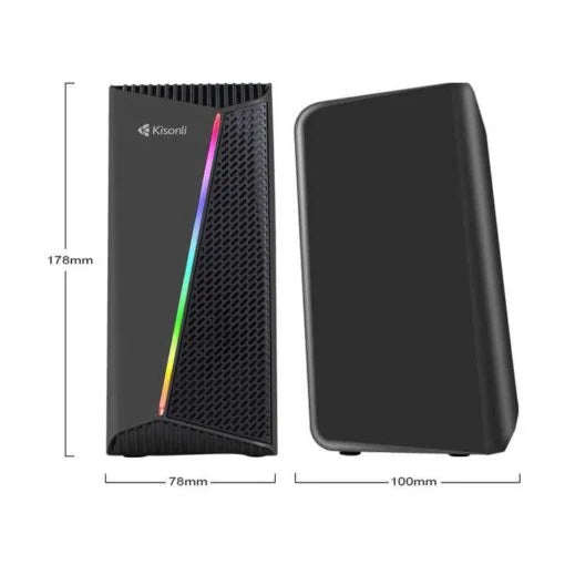 KISONLI X30 GAMING USB 2.0 SPEAKER WITH RGB LIGHT