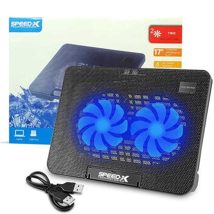 SPEED-X N99 2 FAN COOLING PAD WIHT TWO USB AND LIGHT