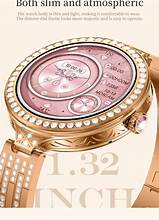 HW16 MINI LUXURY WOMEN ROSE GOLD SMART WATCH 1.35 INCH BT CALL WITH WEARFIT PRO APP