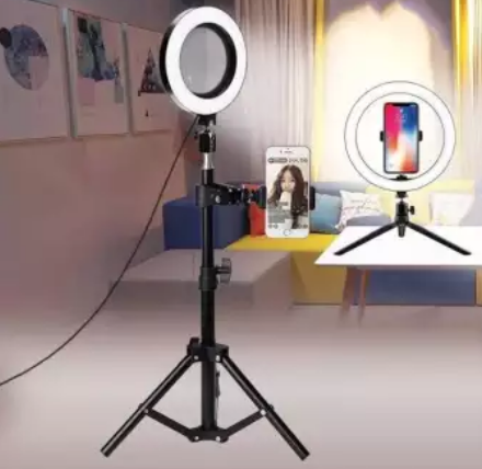 26CM LED Studio Camera Ring Light Photography With Mobile Holder