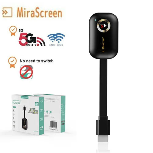 MiraScreen G9 Plus 2.4G 5G 1080P/4K Wireless HDMI Wifi Dongle Mirror Screen Streamer Cast