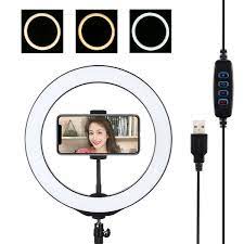 26CM LED Studio Camera Ring Light Photography With Mobile Holder