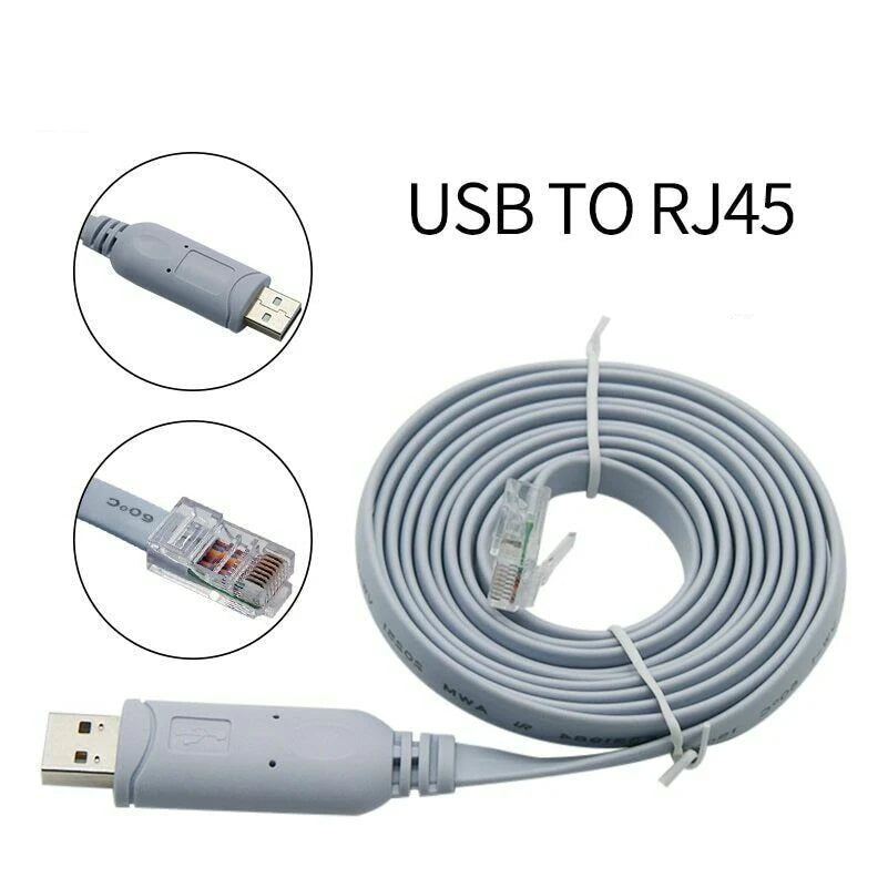 RS232 FTDI Chip USB To RJ45 USB Console Cable 1.8m