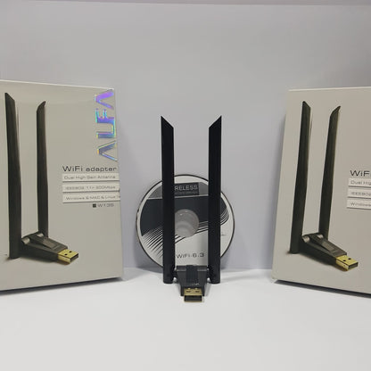 Alfa Wifi Usb W136 3dbi Rtl 8192 Dual Antena Adopter 300 Mb