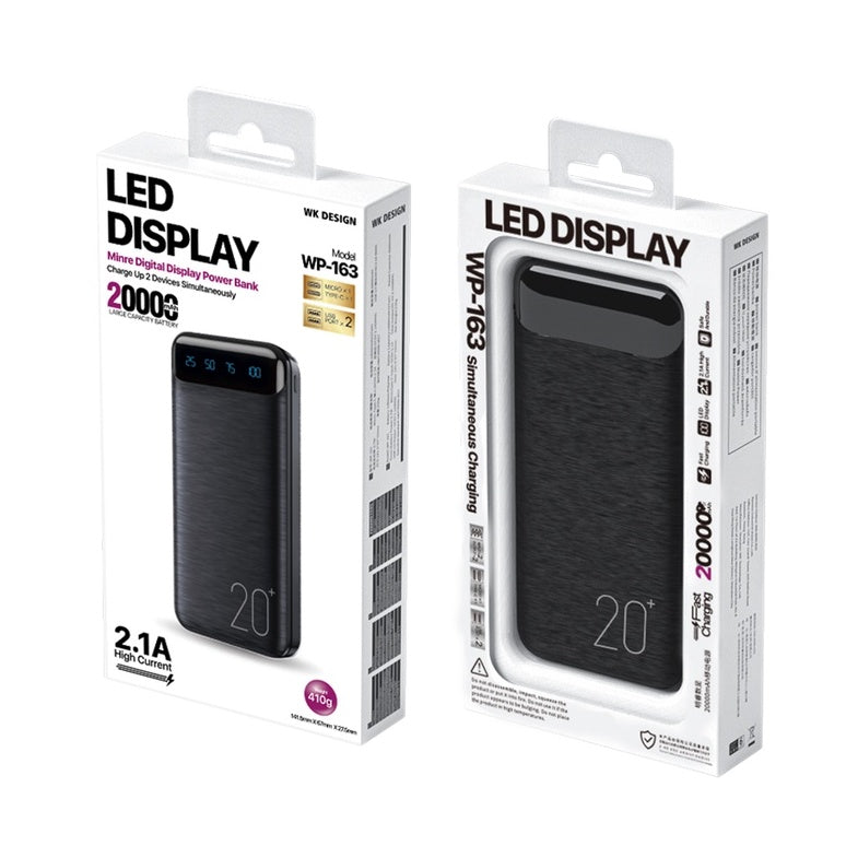 Remax Wk Power Bank 20000Mah WP-163 Black